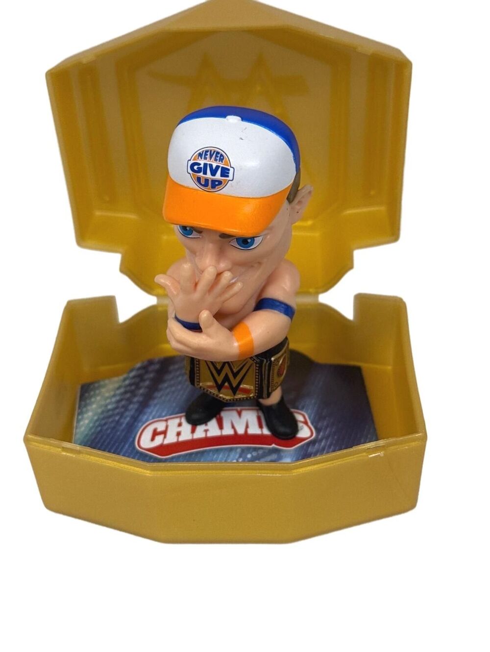 WWE Champs John Cena Collectible Figure with Display Case and Card